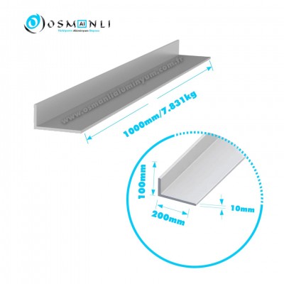 Alüminyum Köşebent 100x200x10mm